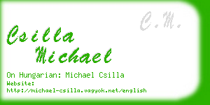 csilla michael business card